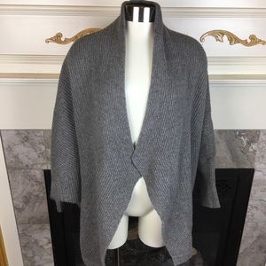 MADEWELL M/L Gray Sculptor Ribbed Wool Sweater